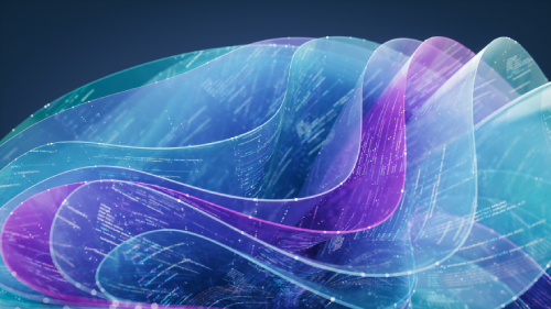 Illustration of abstract flowing layers